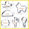 Fiesta Mexican Cinco de Mayo Cookie Cutter Set Party Decorations - 6 Pieces 4in Large Donkey Pinata Cactus Sombrero Taco Maraca Plaque Stainless Steel Fondant Molds